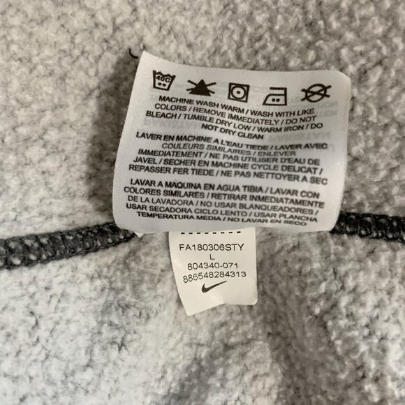 Nike Sportswear Club Fleece Crewneck Sweatshirt Grey Pullover Logo Men's L - Picture 7 of 7